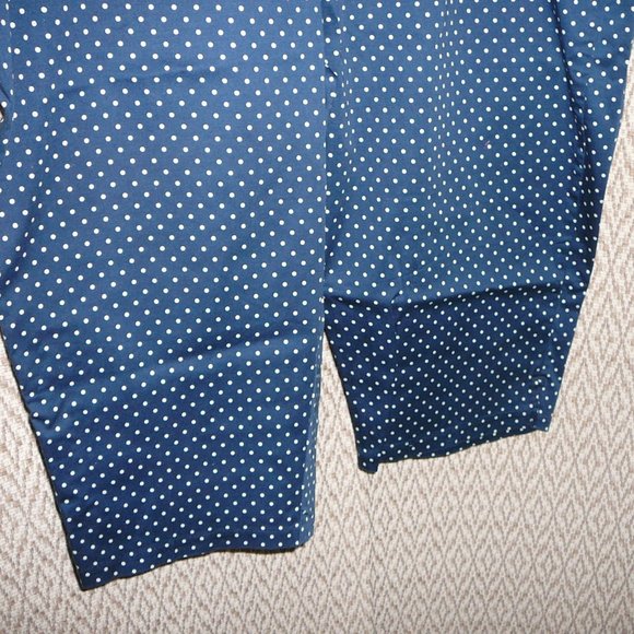 NWT Lee Riders Slimming Capri Crop Pants Plus 24W Blue White Polka Dot - Picture 8 of 10